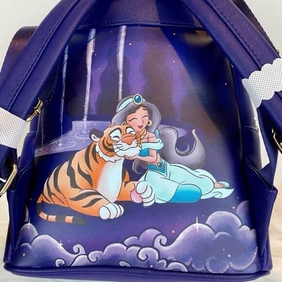 Disney Princess Jasmine Mini Backpack Aladdin Loungefly NWT - Picture 3 of 7